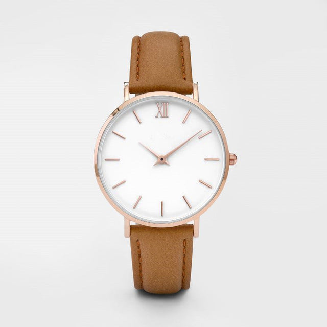 Women's Leather Quartz Watch