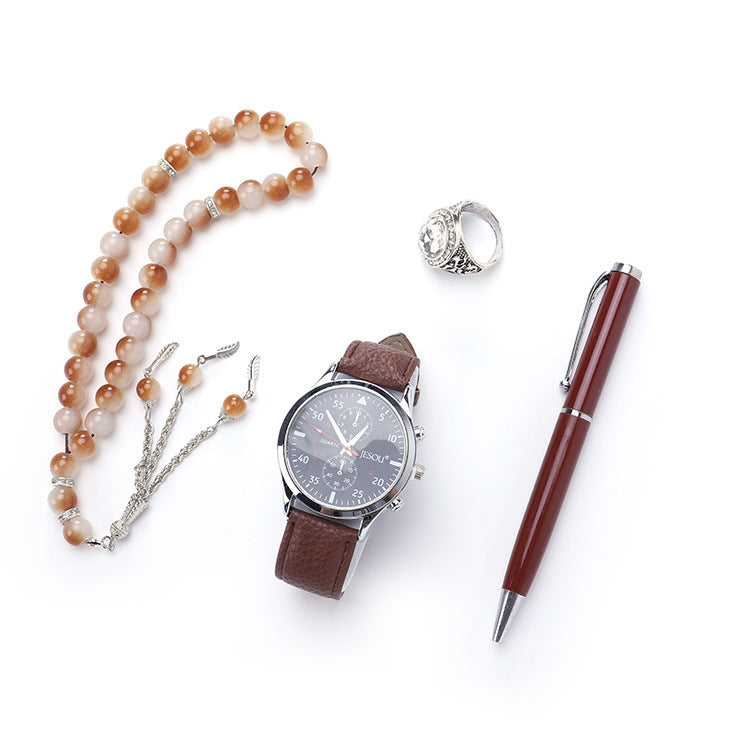 Rosary Quartz Watch Gift Set