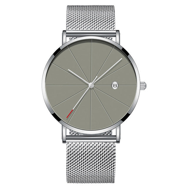 Men's Slim Mesh Band Quartz Watch