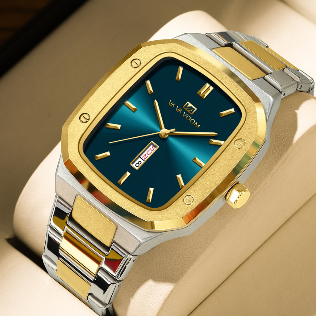 Men's Dual Date Steel Strap Watch