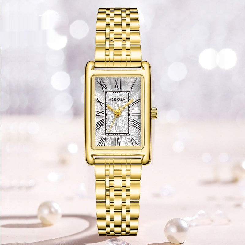 Women's Square Steel Strap Watch