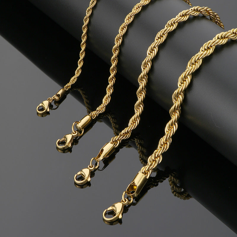 Twisted Men's Stainless Steel Chain
