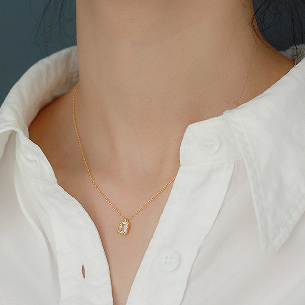 S925 Zircon Geometric Choker Necklace