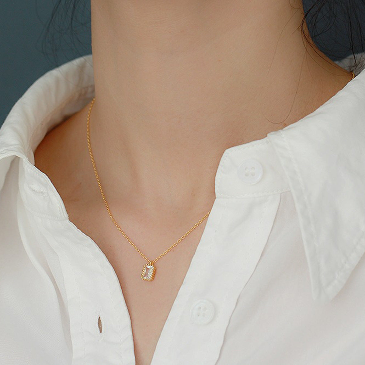 S925 Zircon Geometric Choker Necklace