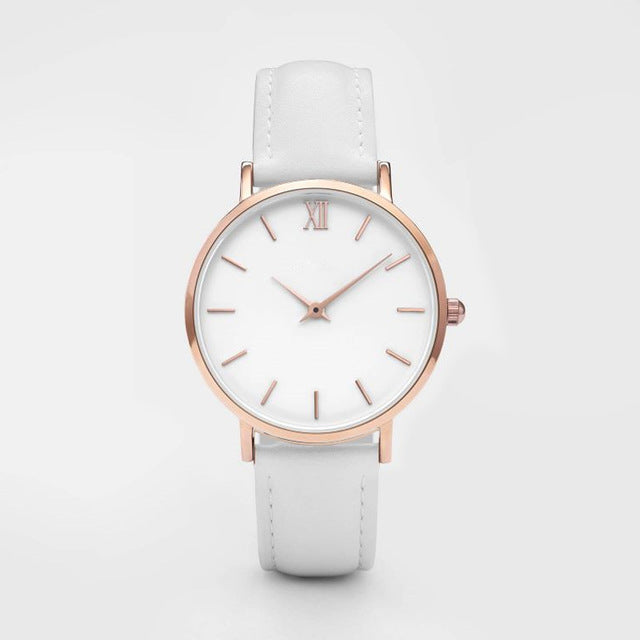 Women's Leather Quartz Watch