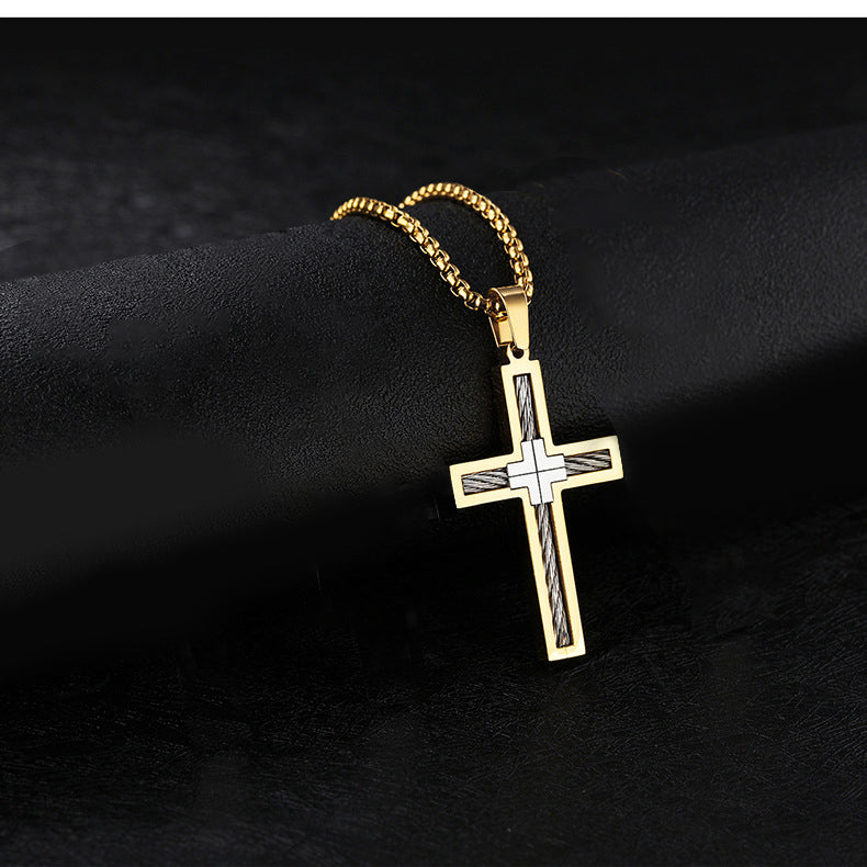 Men's Titanium Cross Necklace