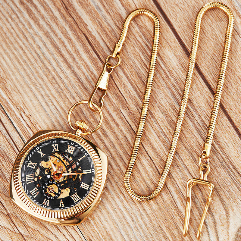 Retro Pocket Watch with Chain