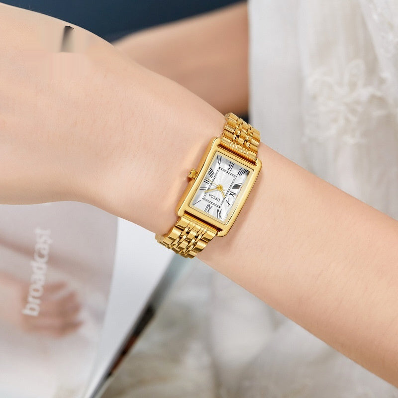 Women's Square Steel Strap Watch