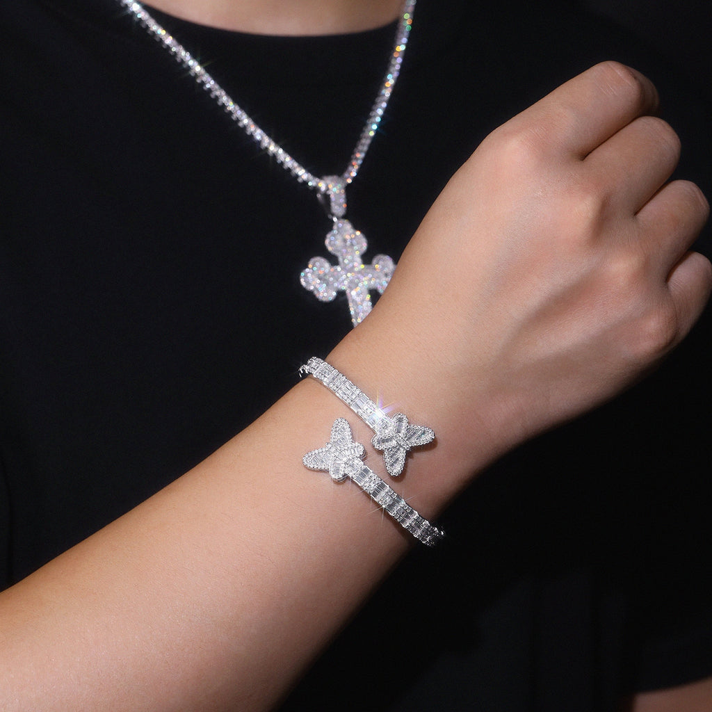 S925 Platinum Moissanite Bracelet