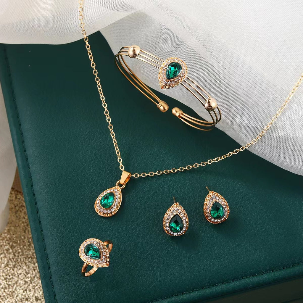 Water Drop Gem Jewelry Set