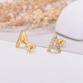 Zircon Initial Letter Earrings
