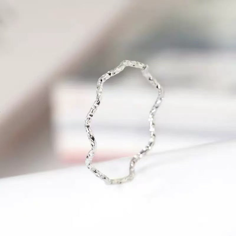 Herringbone Pattern Knuckle Ring
