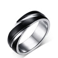 Black Titanium Twill Ring