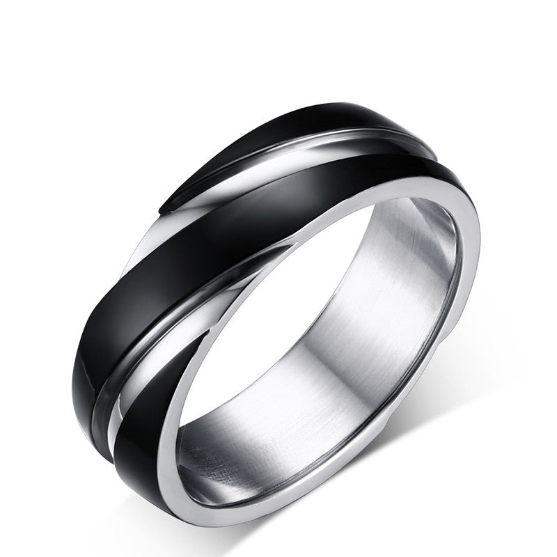 Black Titanium Twill Ring