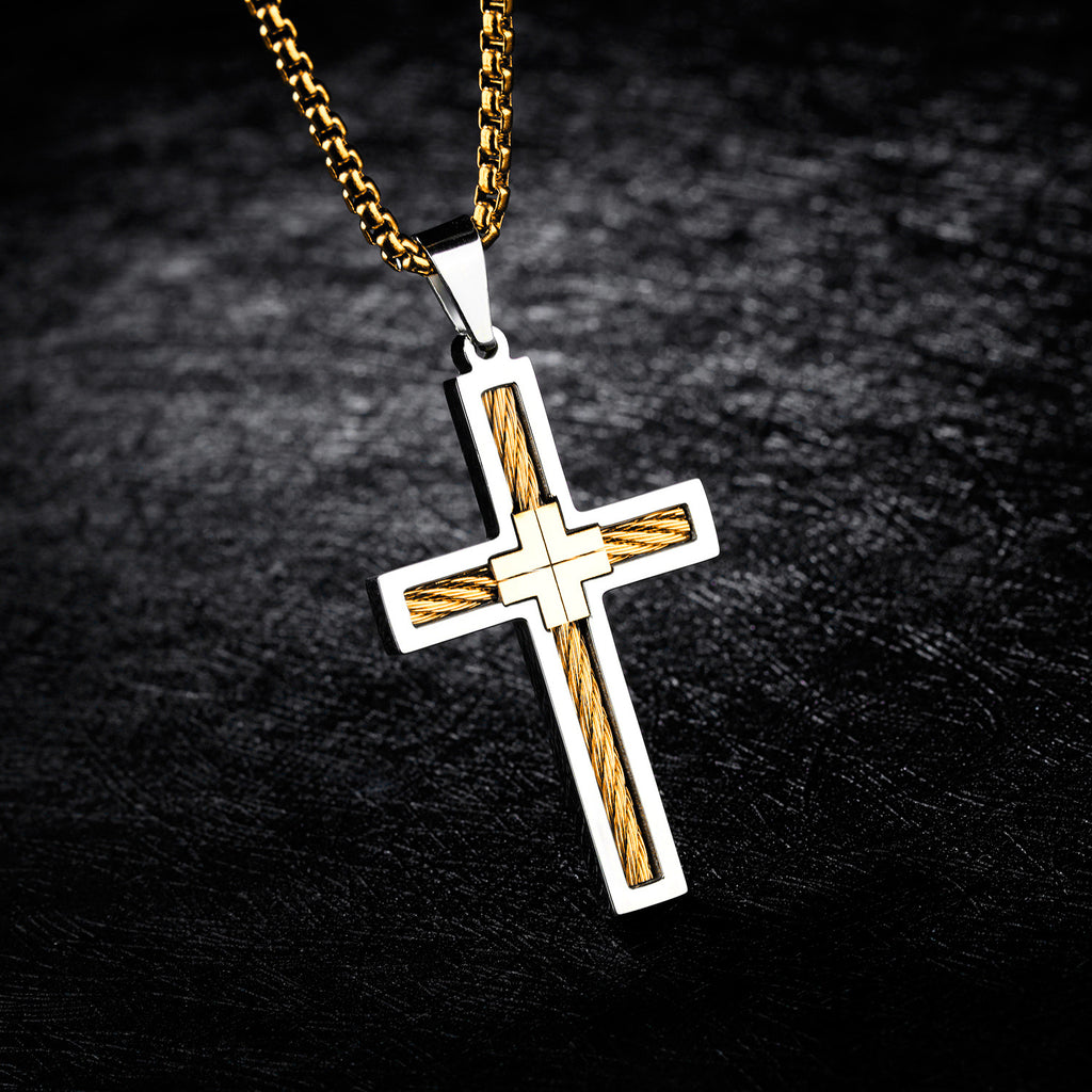 Men's Titanium Cross Necklace