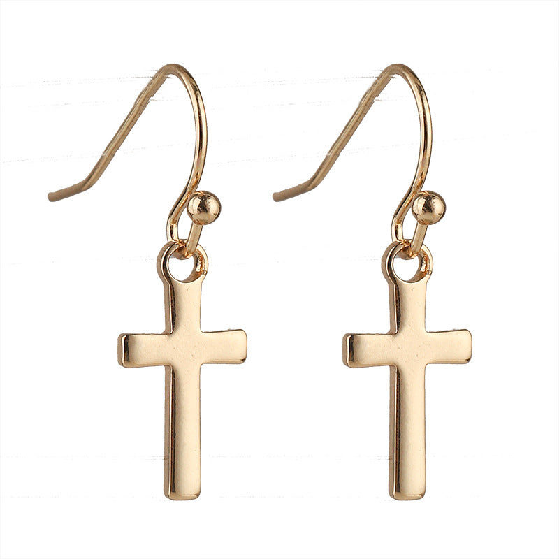 Geometric Heart Drop Earrings