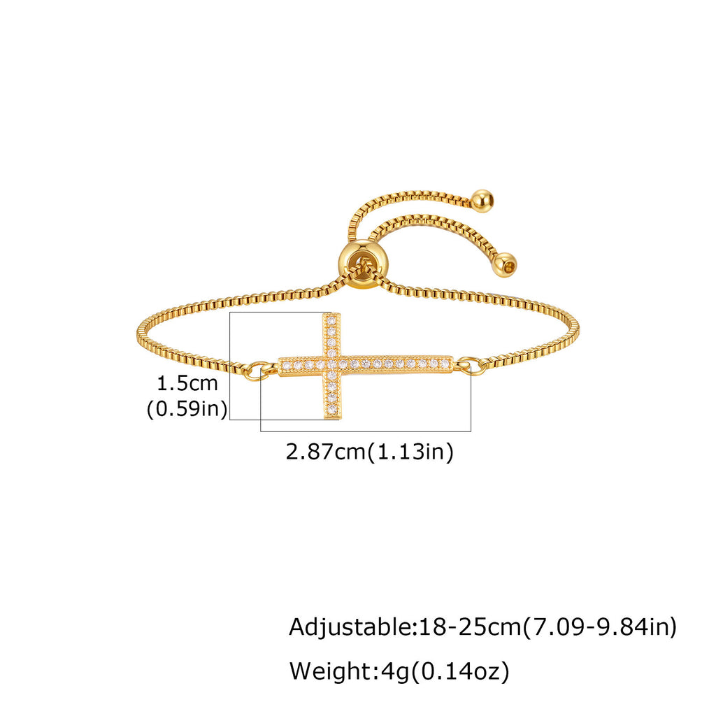 Colorful Zircon Adjustable Copper Bangle