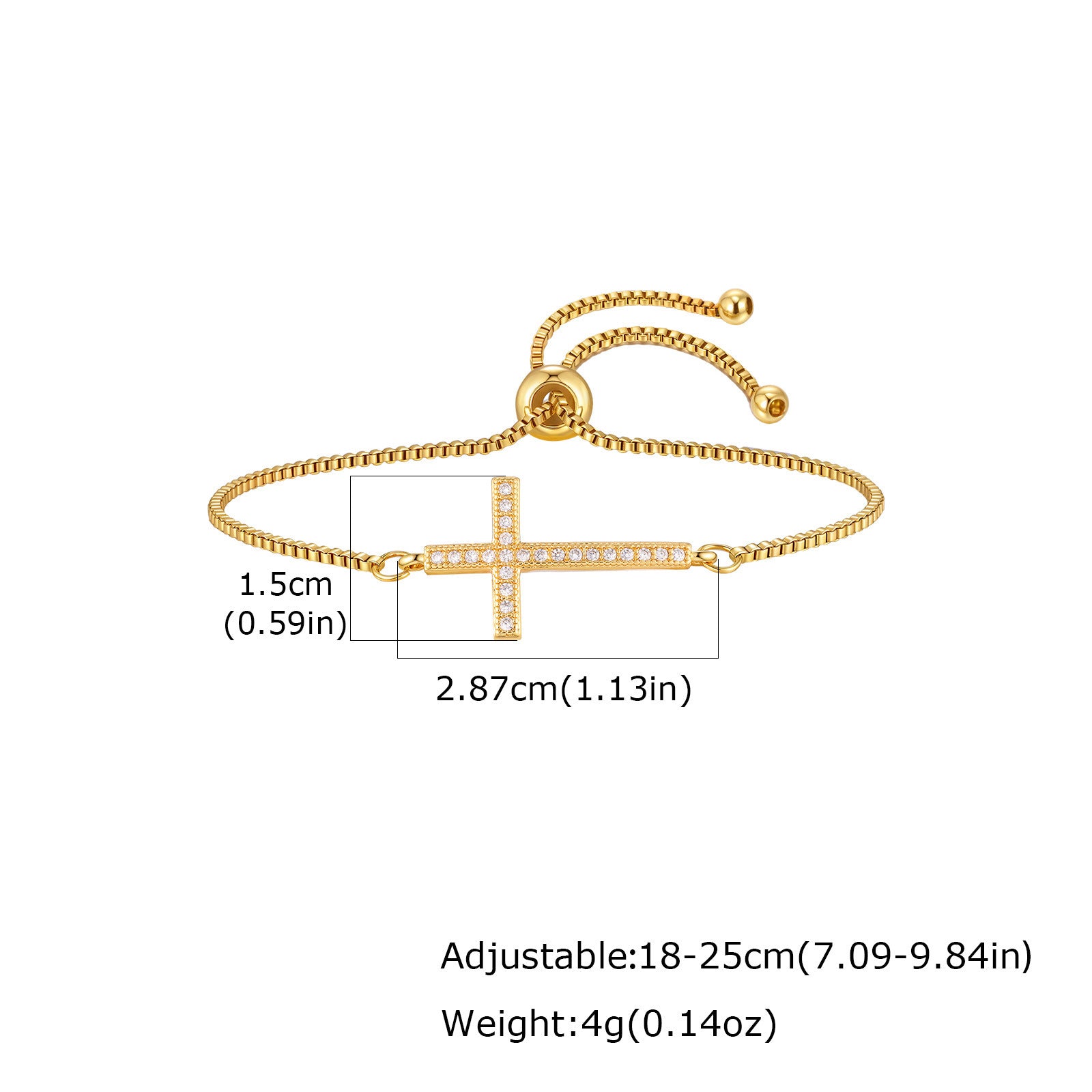 Colorful Zircon Adjustable Copper Bangle