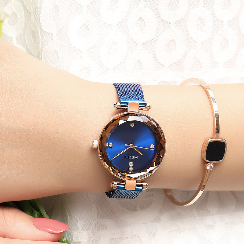 Women's Diamond Accent Steel Band Watch