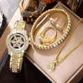 Rhinestone Snowflake Watch Jewelry Set