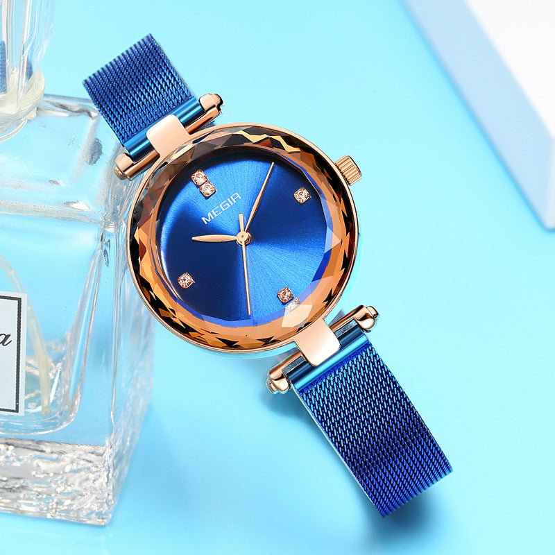 Women's Diamond Accent Steel Band Watch