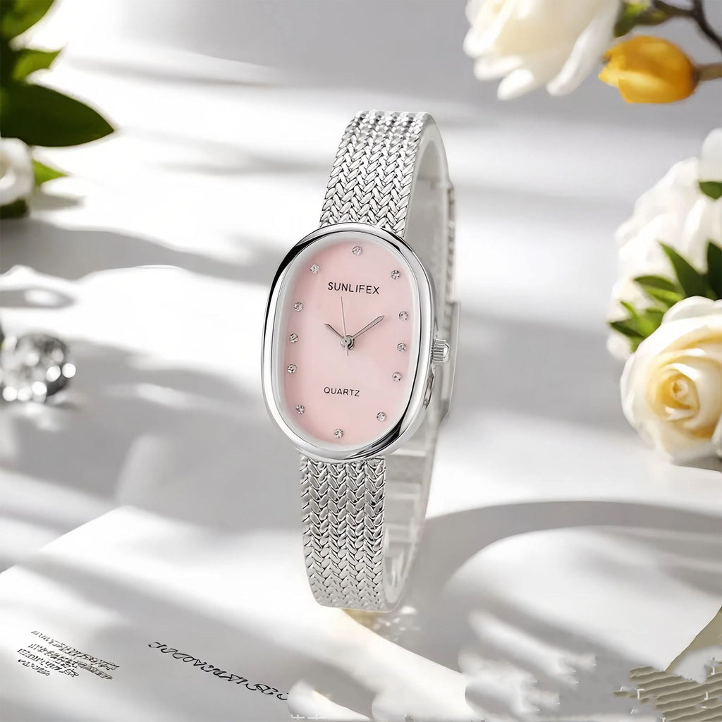 Gold Oval Dial Watch
