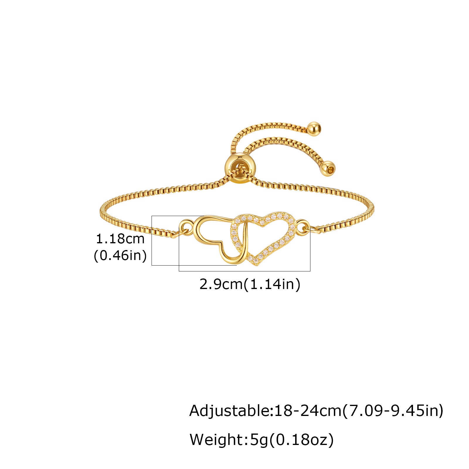Colorful Zircon Adjustable Copper Bangle