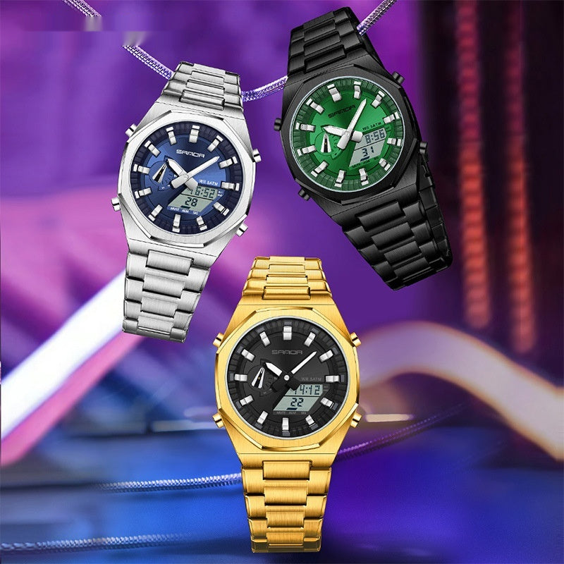 Dual Display Men's Watch