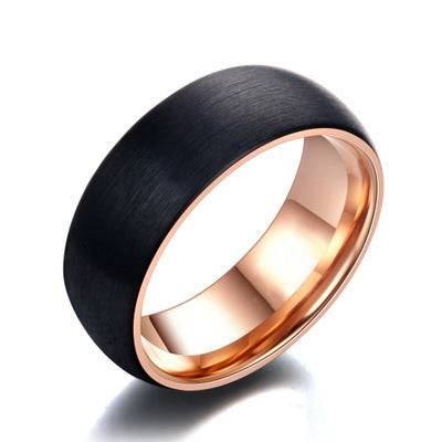 Men's Rose Gold Stainless Steel Ring