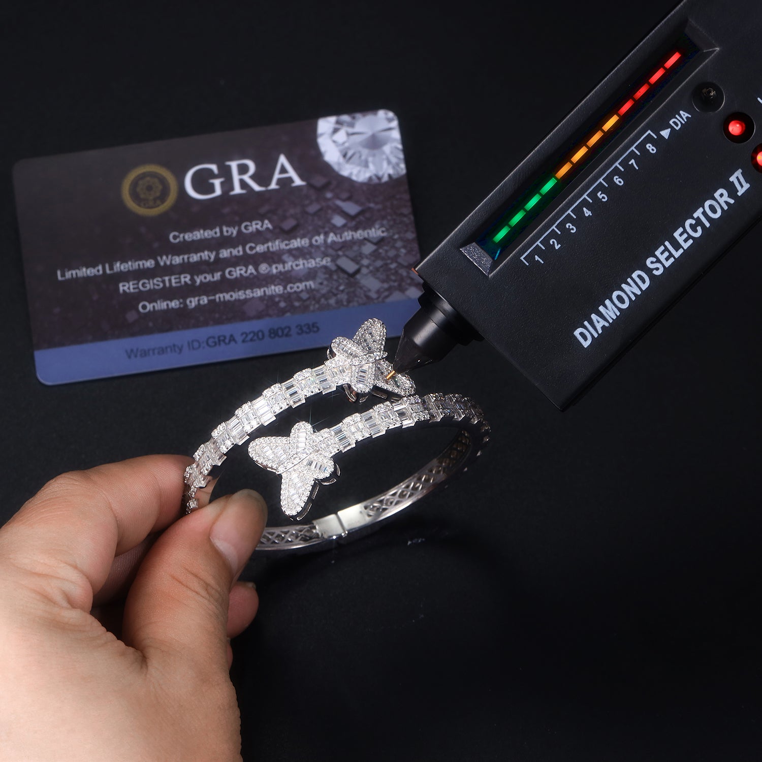 S925 Platinum Moissanite Bracelet