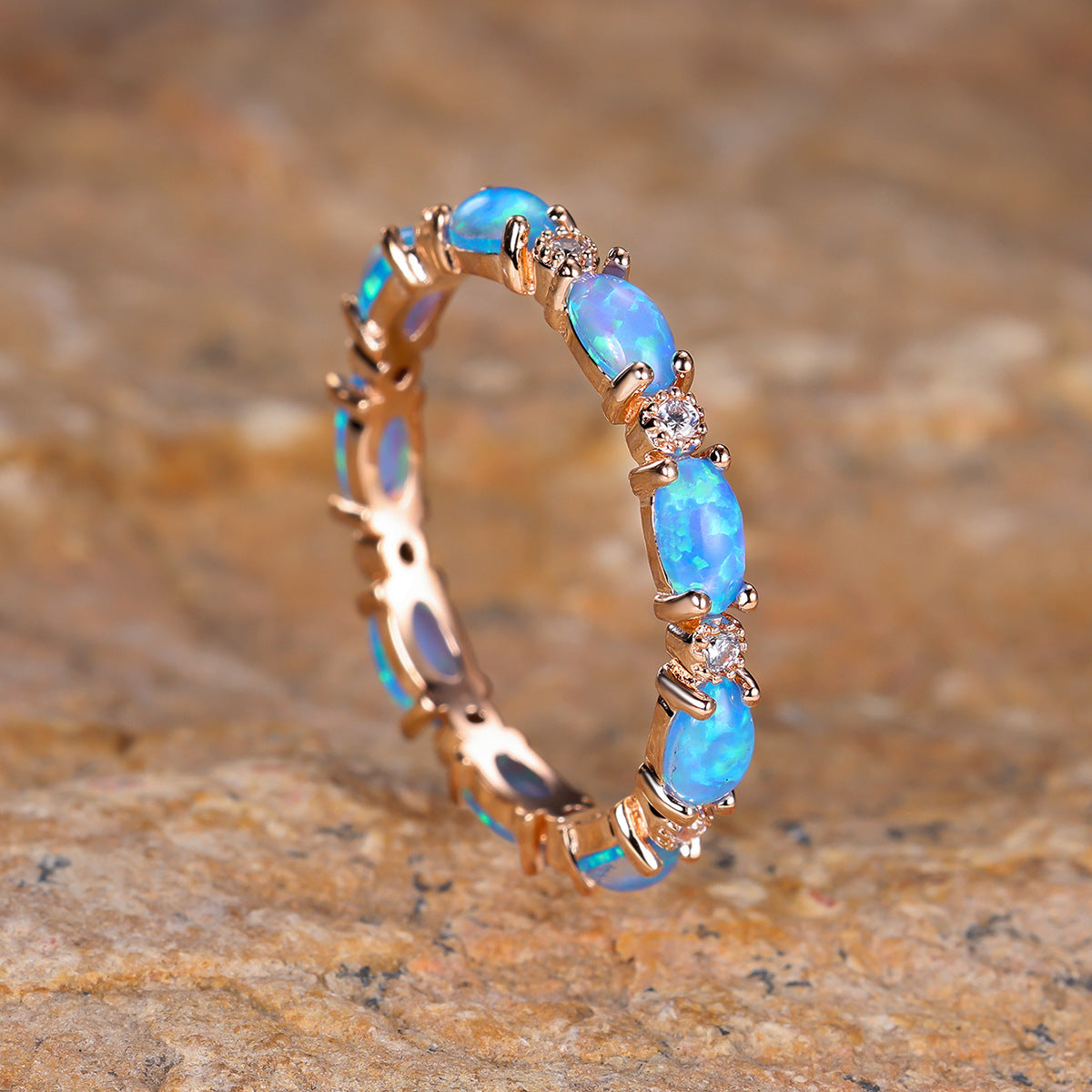 Heart Opal Diamond Ring