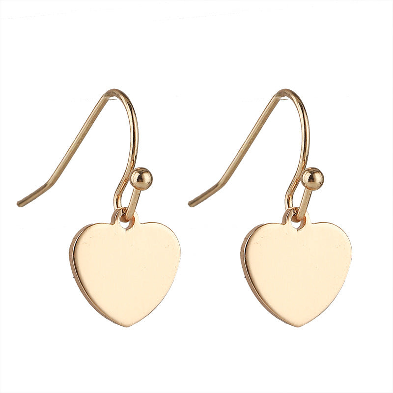 Geometric Heart Drop Earrings