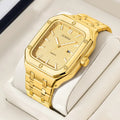 Men's Stainless Steel Square Watch