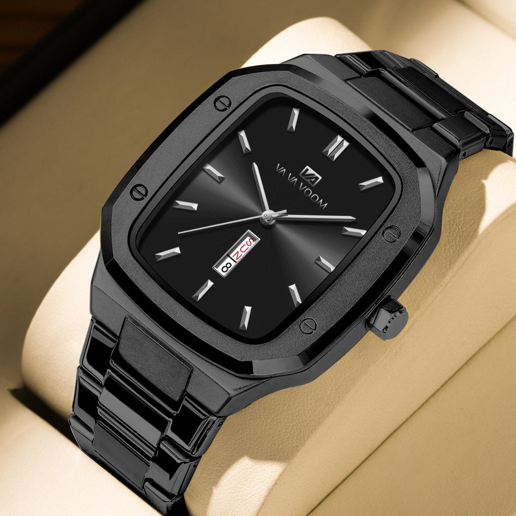 Men's Dual Date Steel Strap Watch
