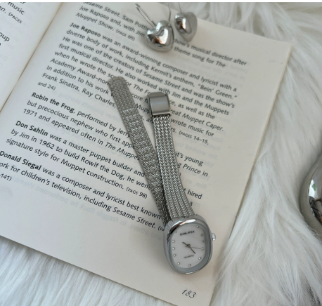 Gold Oval Dial Watch