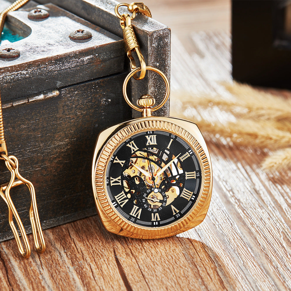 Retro Pocket Watch with Chain