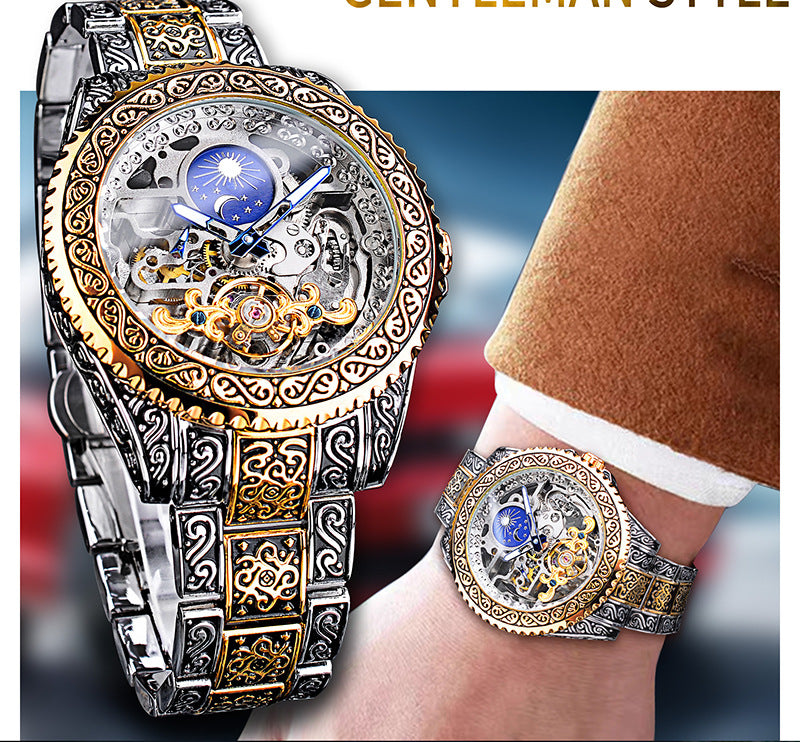 Luxury Skeleton Tourbillon Mechanical Watch