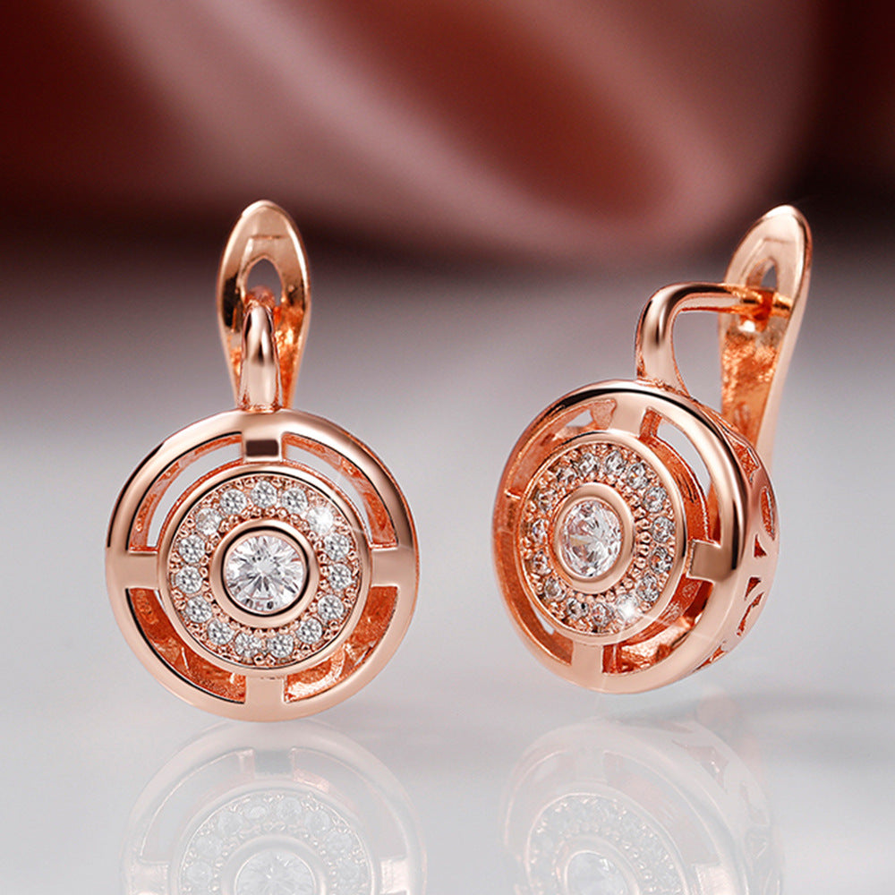 Round Rhinestone Earrings