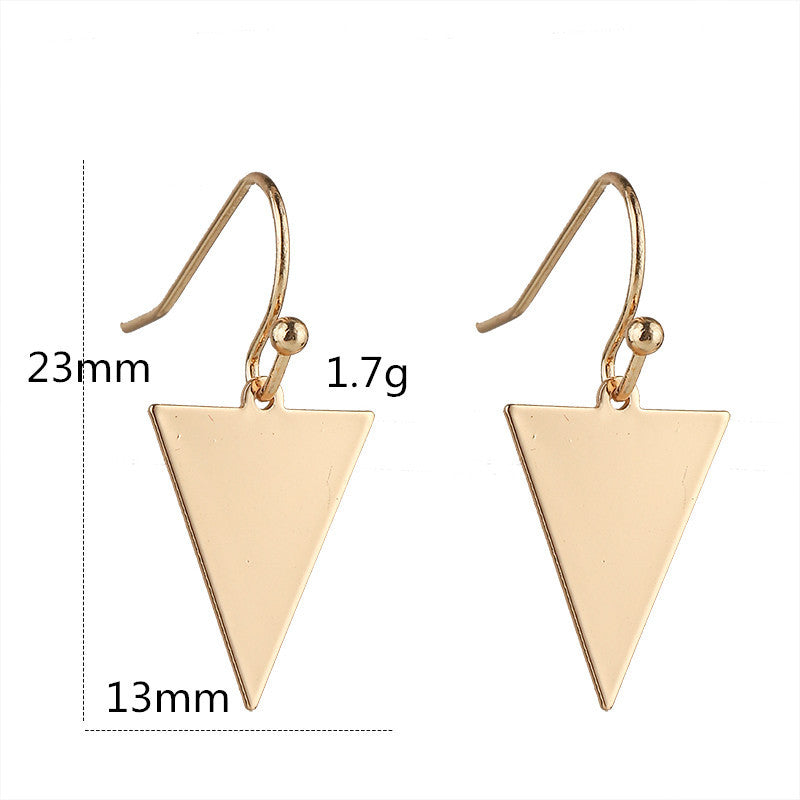 Geometric Heart Drop Earrings