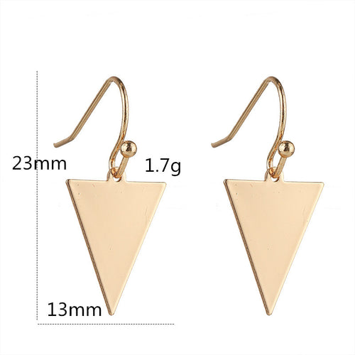 Geometric Heart Drop Earrings