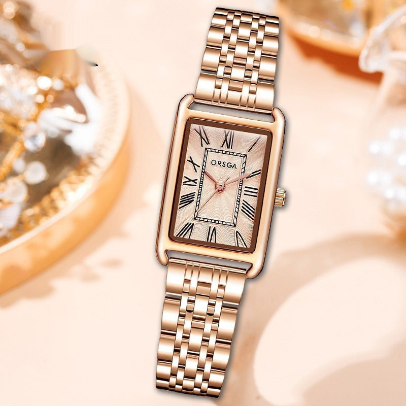 Women's Square Steel Strap Watch