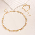 Glass Flower Rhinestone Jewelry Set