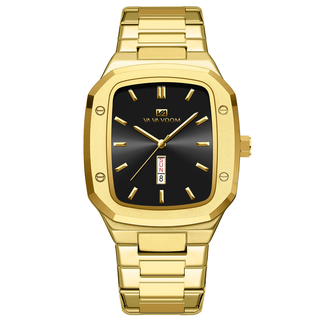 Men's Dual Date Steel Strap Watch