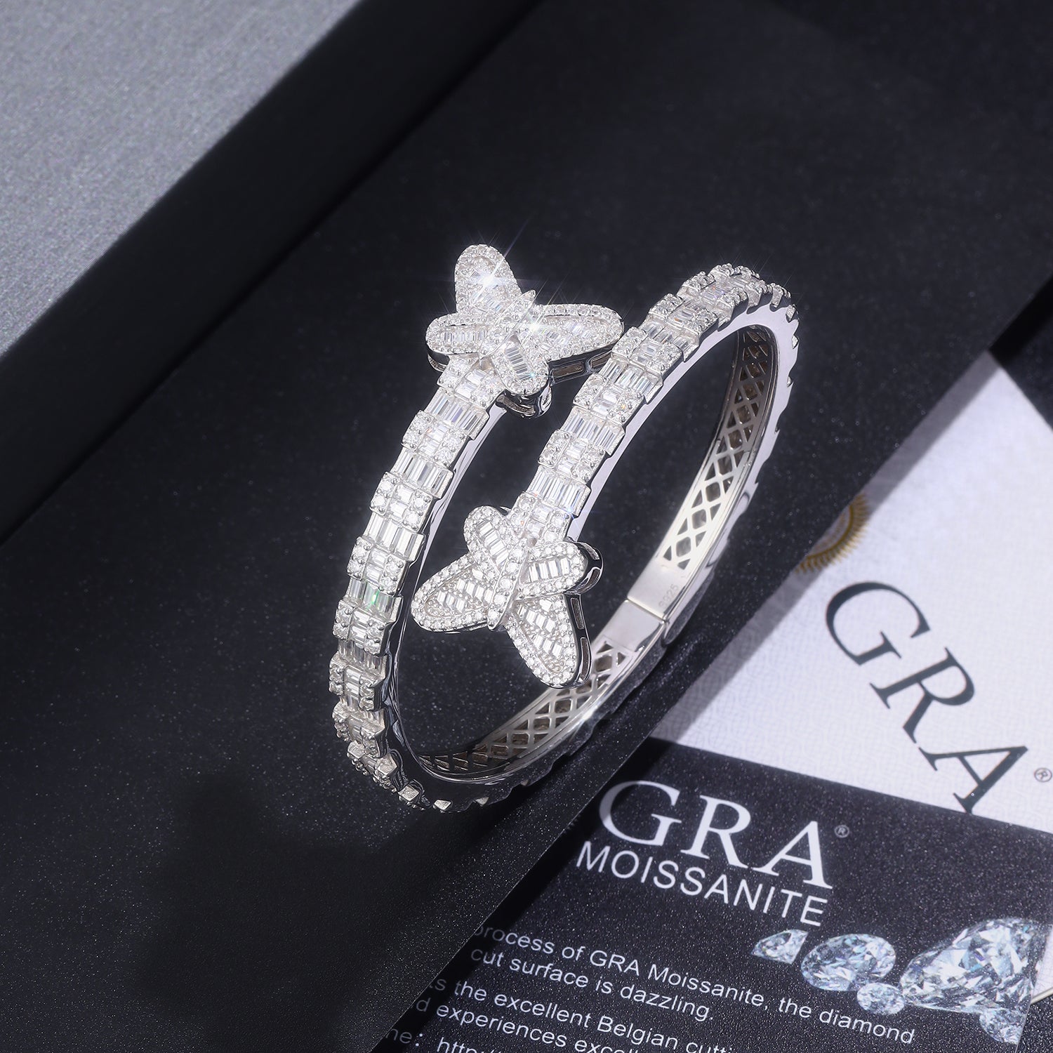 S925 Platinum Moissanite Bracelet