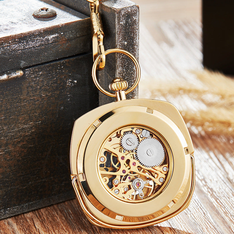 Retro Pocket Watch with Chain
