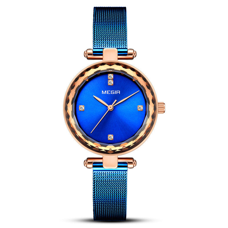 Women's Diamond Accent Steel Band Watch