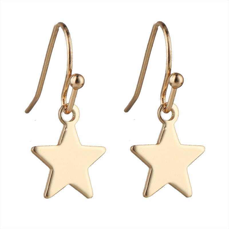 Geometric Heart Drop Earrings