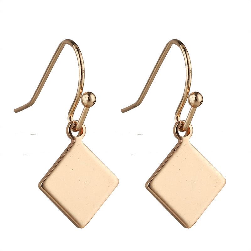 Geometric Heart Drop Earrings