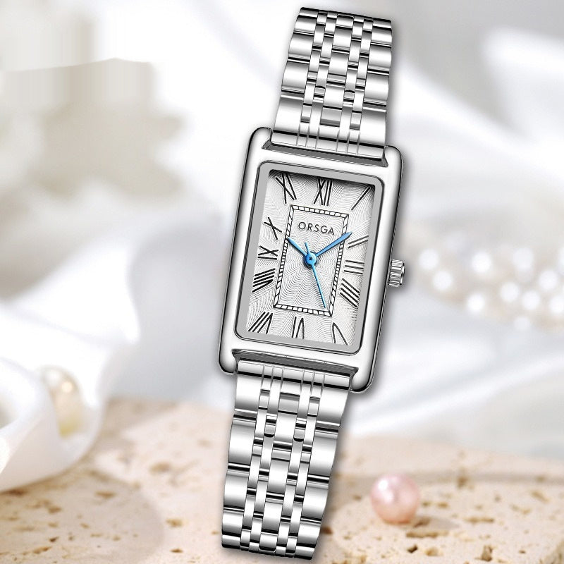Women's Square Steel Strap Watch