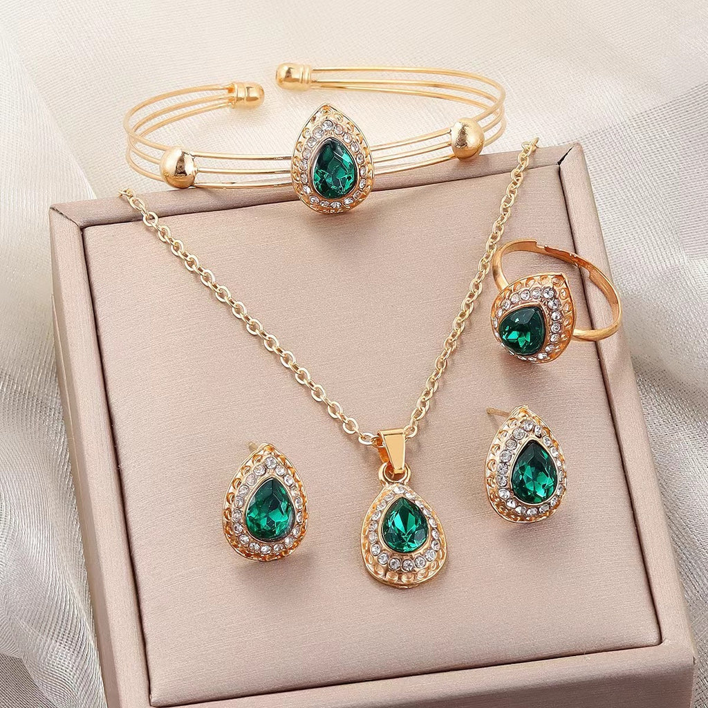 Water Drop Gem Jewelry Set